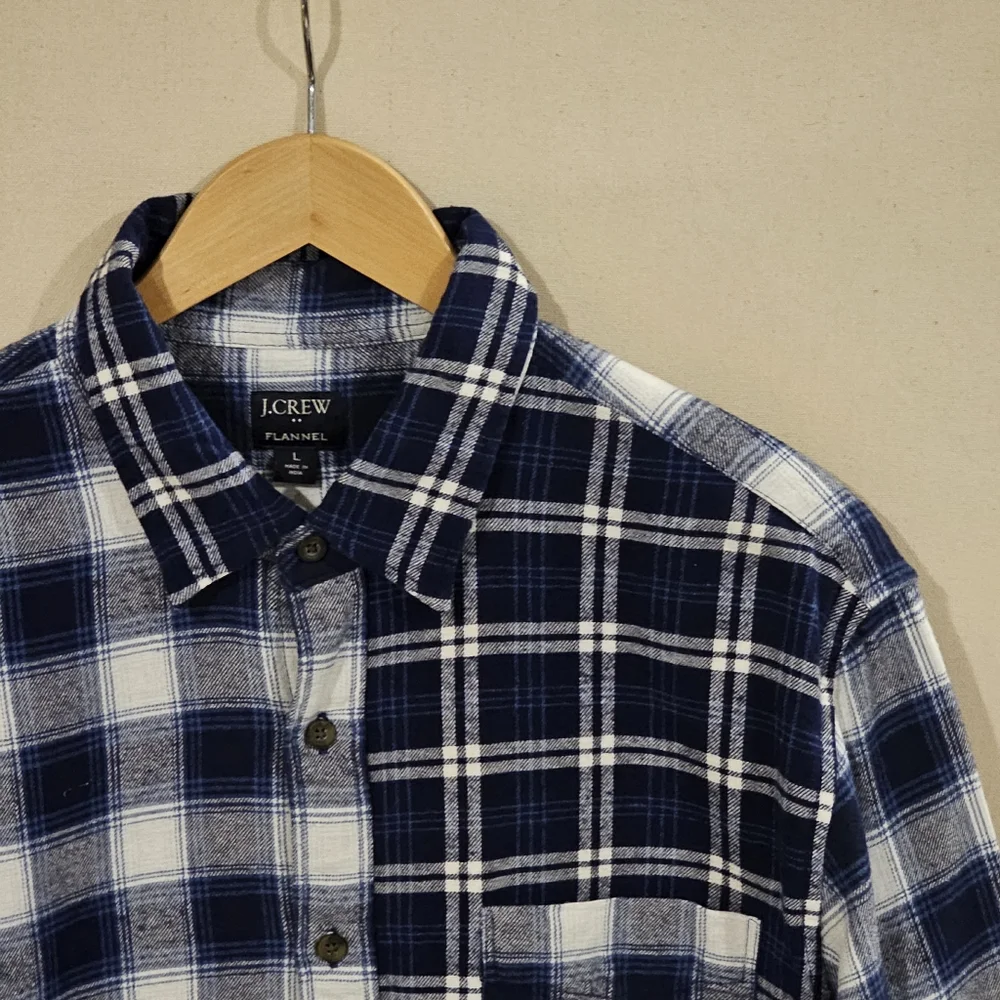 J. Crew Indigo Flannel Shirt L